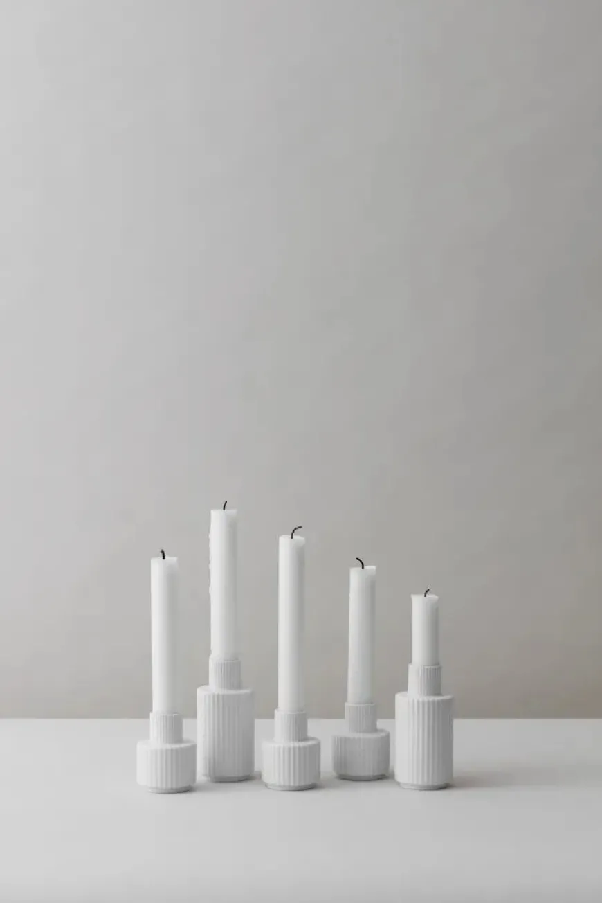 Kronelysestage fra Lyngby Porcelæn