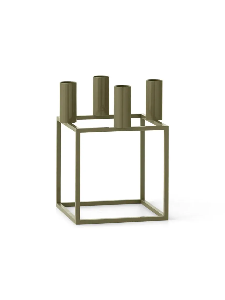 Kubus 4 Lysestage, bruneret kobber fra Audo Copenhagen