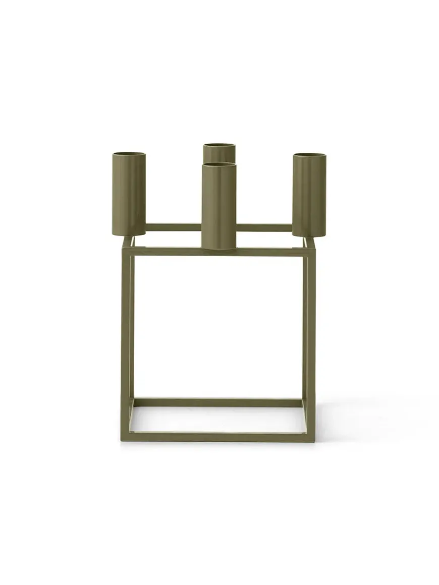 Kubus 4 Lysestage, bruneret kobber fra Audo Copenhagen