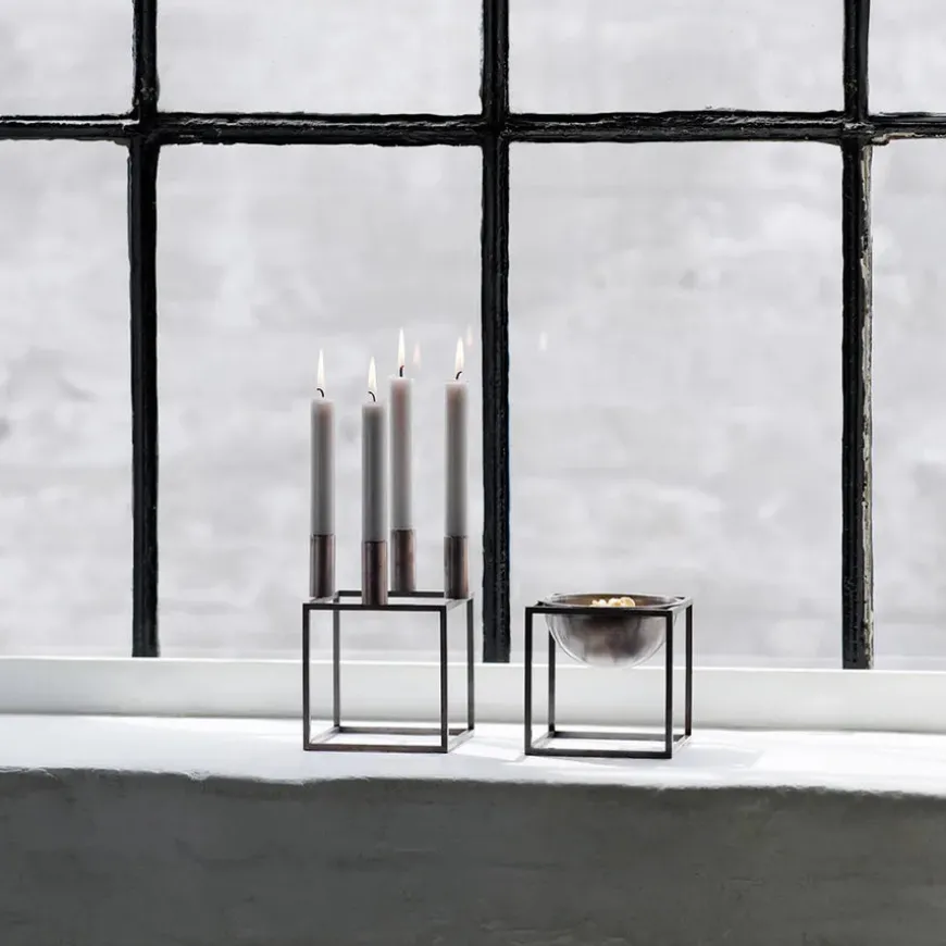 Kubus 4 Lysestage, olive fra Audo Copenhagen