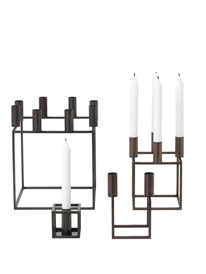 Kubus 4 Lysestage, olive fra Audo Copenhagen