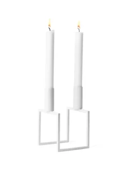 Kubus Line hvid lysestage fra Audo Copenhagen