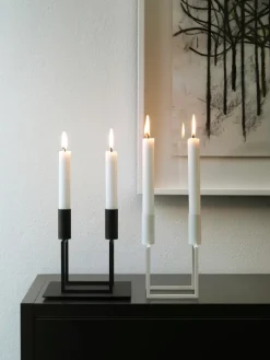 Kubus Line hvid lysestage fra Audo Copenhagen