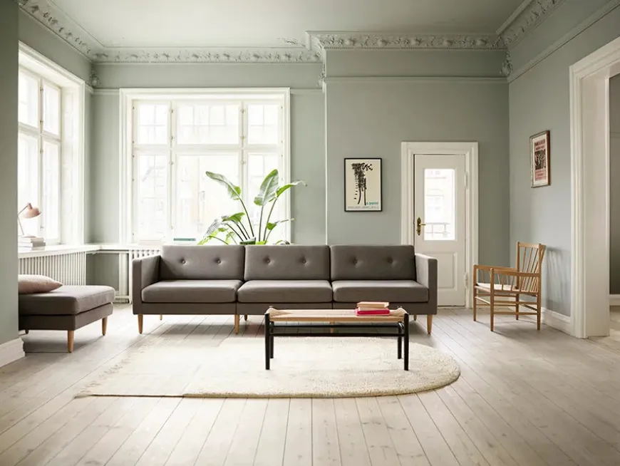 L42 Firhøj Sofa 3-Personers, beige fra FDB Møbler