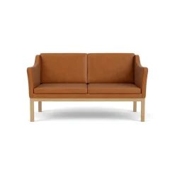 L45 MK154 2 pers. sofa, sort læder af Mogens Koch
