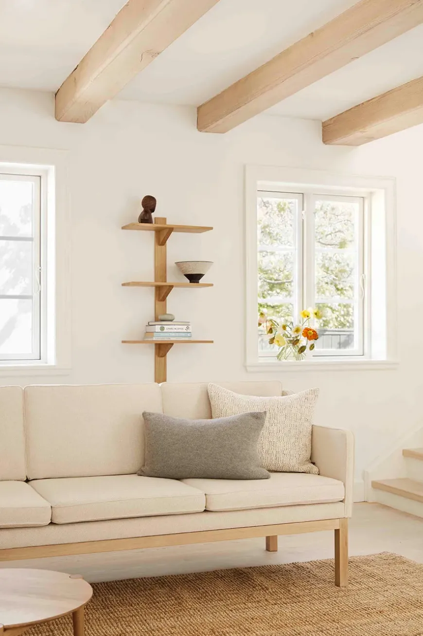 L43 MK46 Sofa, beige tekstil af Mogens Koch