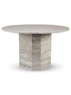 Lago Spisebord, travertin silver fra Wabi Sabi Nordic