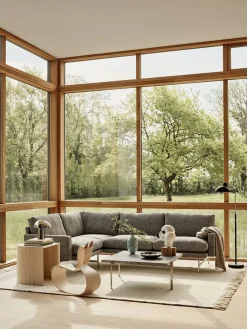 Lissoni PL117S Hjørnesofa, Moss 015 fra Fritz Hansen