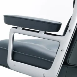 Lobby Chair ES 104 kontorstol, sort læder fra Vitra