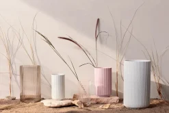 Lyngbyvasen blå glas fra Lyngby Porcelæn