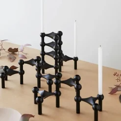 Lys i hvid til Nagel lysestage