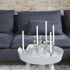 Lys i hvid til Nagel lysestage