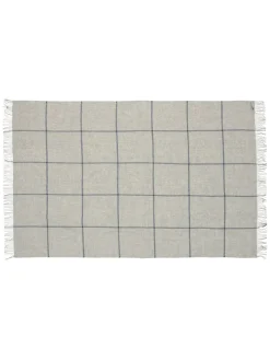 Mandø Plaid, light grey fra Silkeborg Uldspinderi