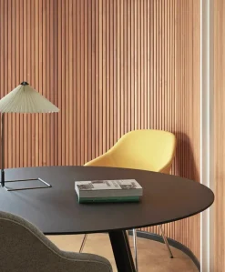 Matin Bordlampe, mirror plated base fra Hay