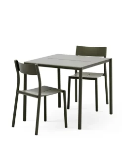May sæt, 2 stole og bord 85x85 i light grey fra New Works