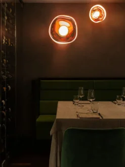 Melt Surface Væglampe, chrome fra Tom Dixon