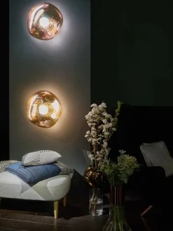 Melt Surface Væglampe, gold fra Tom Dixon