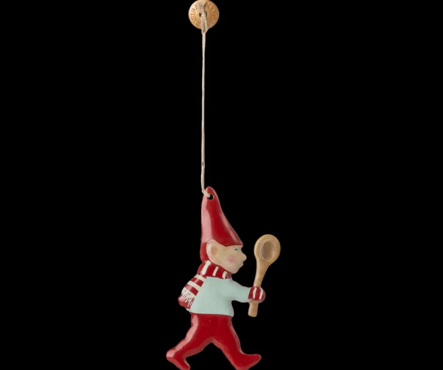 Metal ornament, Nisse - Ske fra Maileg