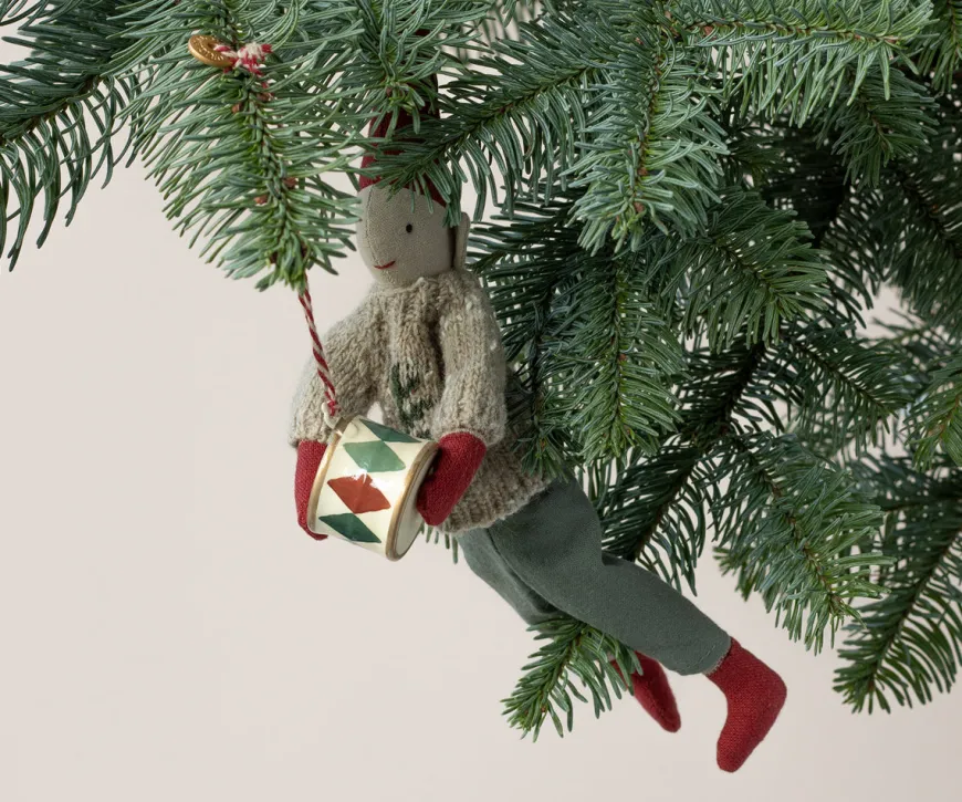 Metal ornament, stor tromme - Rød fra Maileg