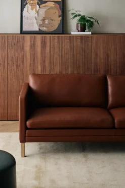 MH276 4 pers. sofa i Baltique anilinlæder fra Mogens Hansen