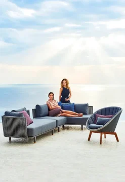 Moments 2 pers. Sofa venstre inkl. hynder fra Cane-line