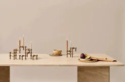 Nagel Lysestage, bronzeret messing fra STOFF Nagel