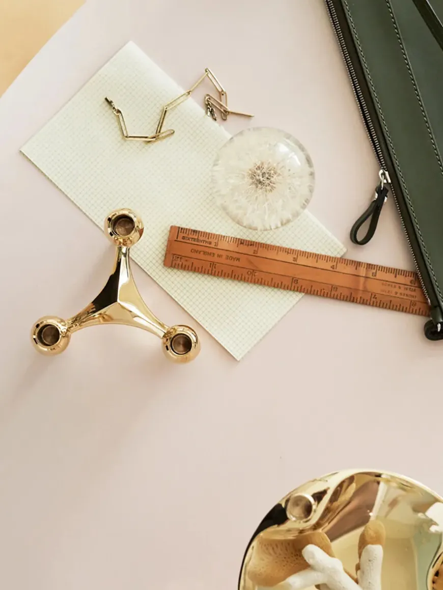 Nagel Lysestage, bronzeret messing fra STOFF Nagel