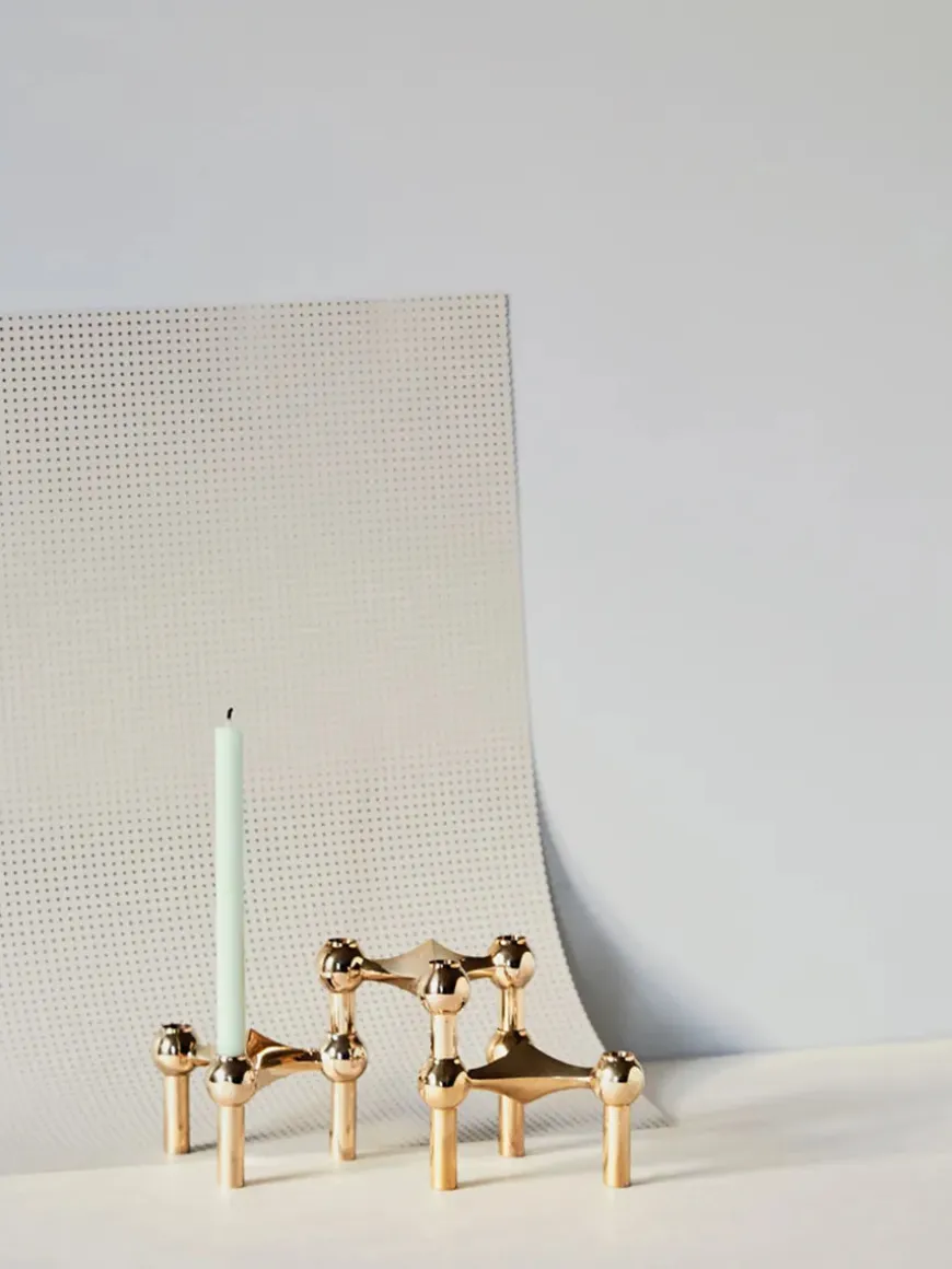 Nagel Lysestage, bronzeret messing fra STOFF Nagel