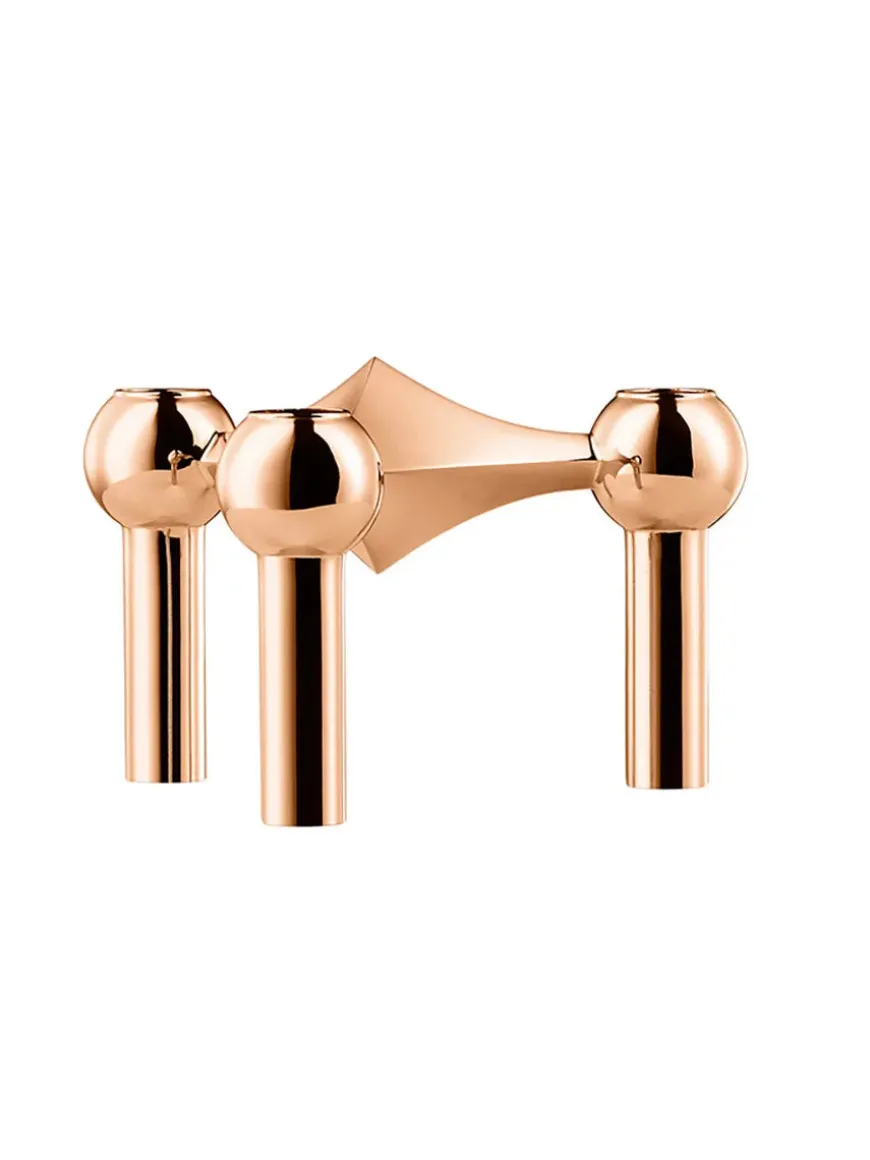 Nagel Lysestage, bronzeret messing fra STOFF Nagel