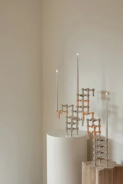 Nagel Lysestage, bronzeret messing fra STOFF Nagel