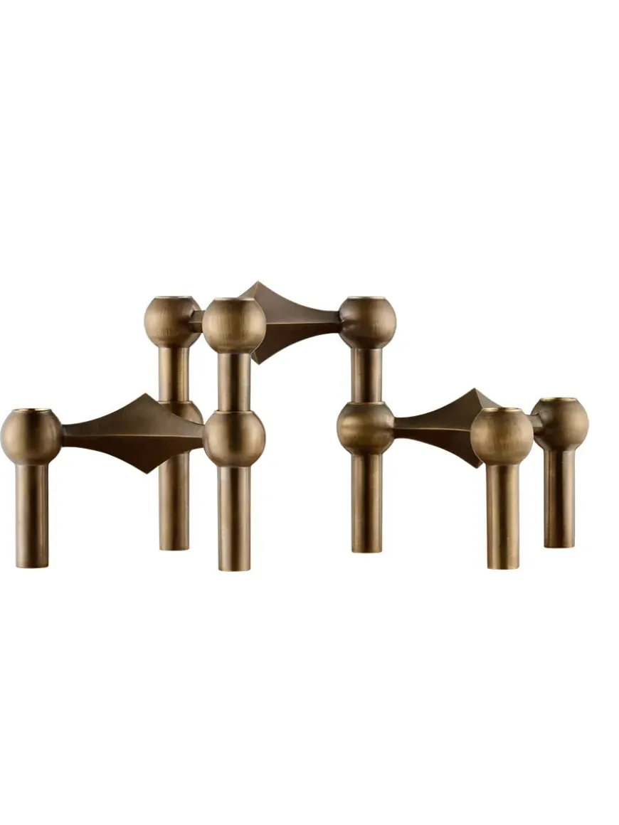 Nagel Lysestage, børstet krom fra STOFF Nagel