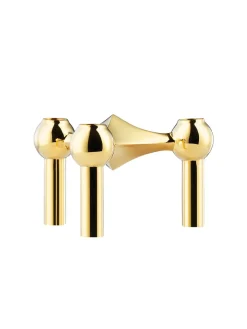 Nagel Lysestage, børstet krom fra STOFF Nagel