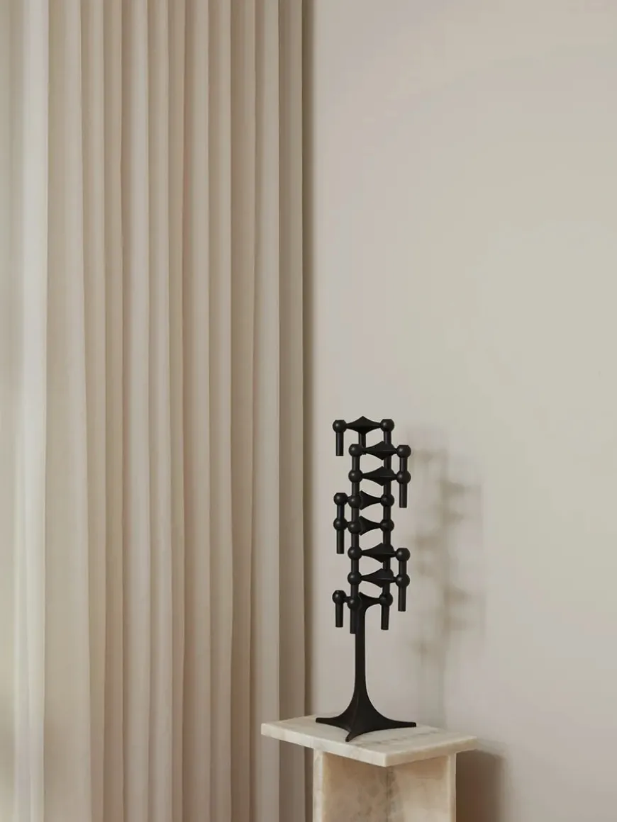 Nagel Lysestage, børstet krom fra STOFF Nagel