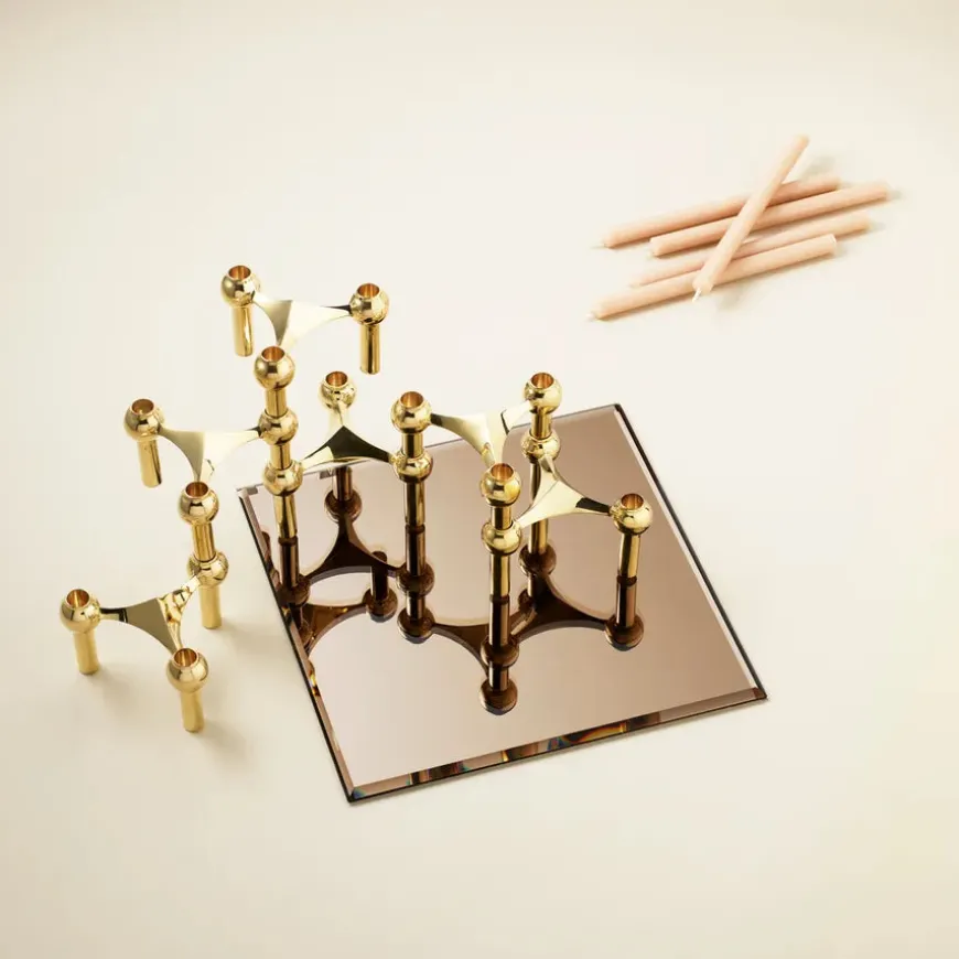 Nagel Lysestage, messing fra STOFF Nagel