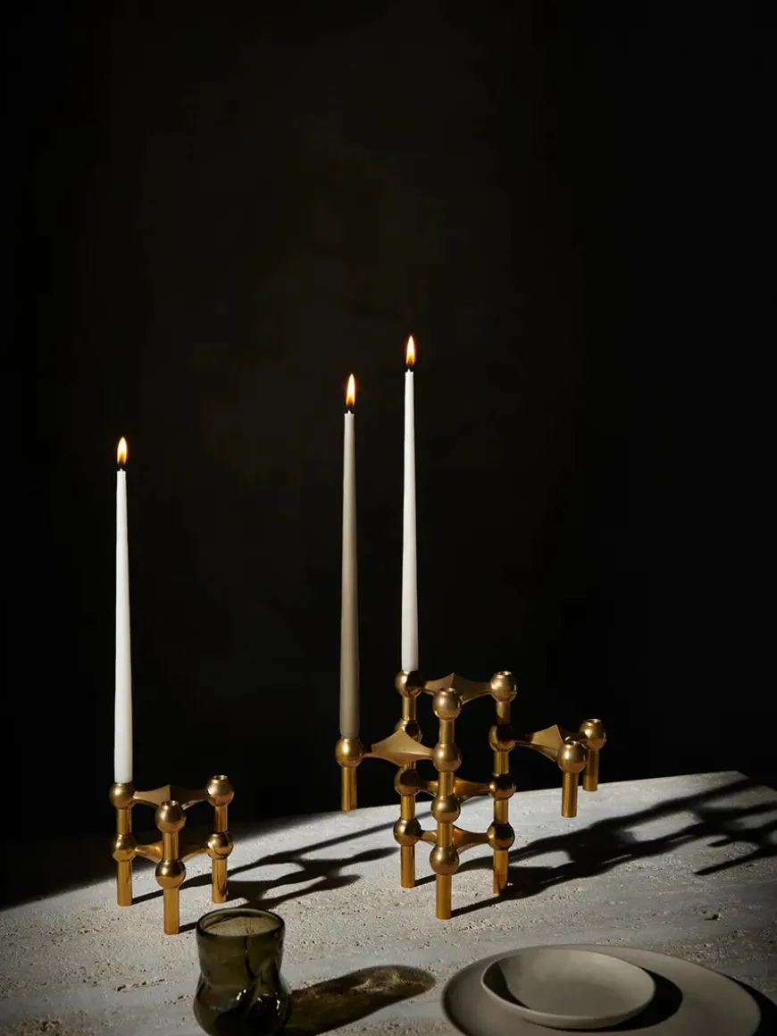 Nagel Lysestage, sort krom fra STOFF Nagel