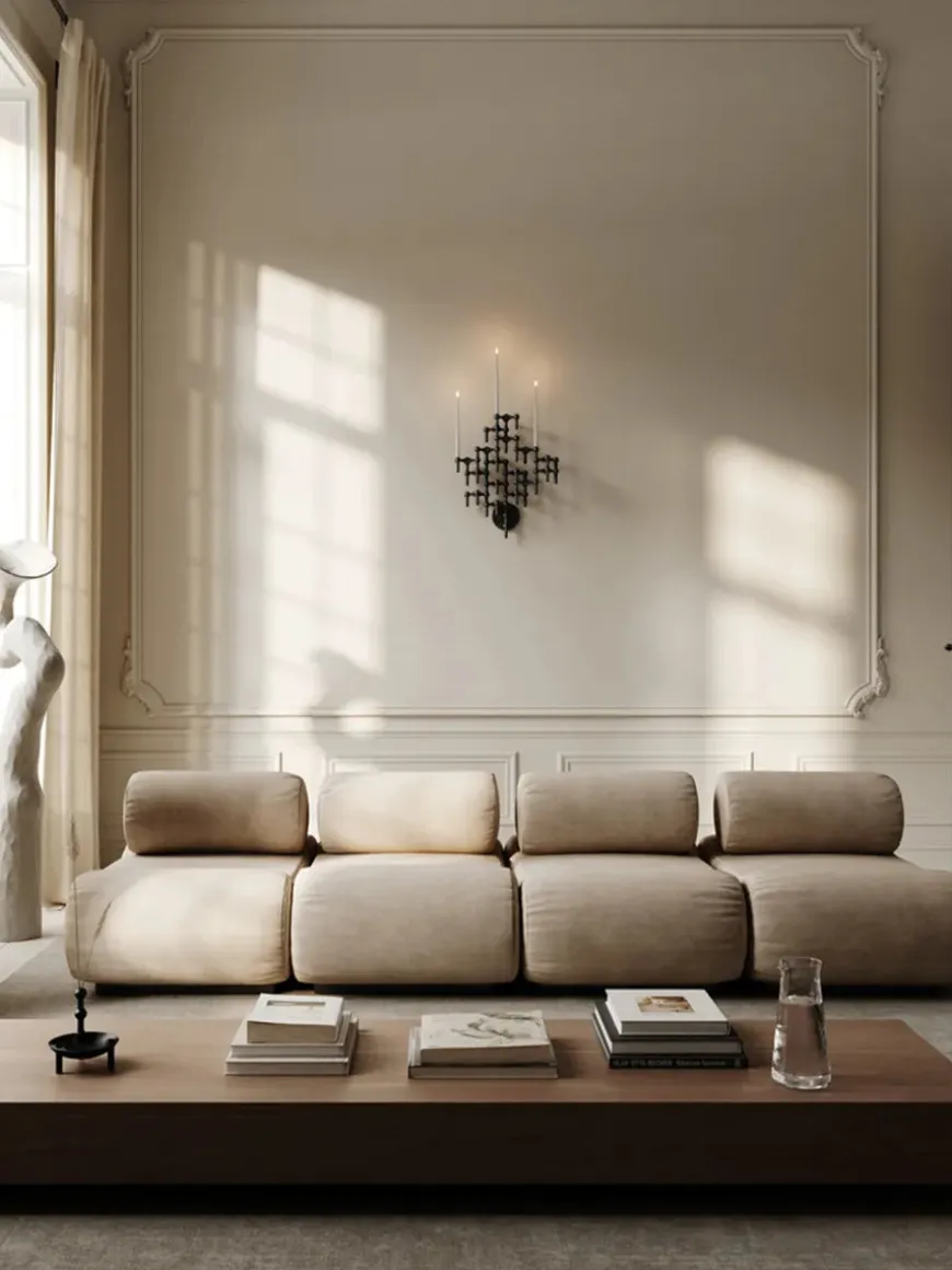 Nagel Lysestage, sort krom fra STOFF Nagel