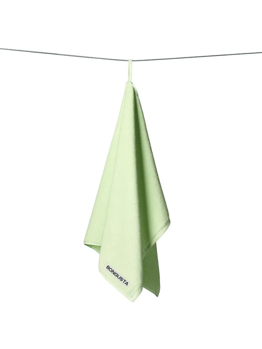 Naram towel - Lilac & Neon yellow fra Bongusta
