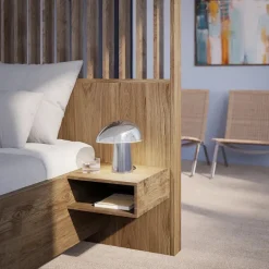 Night Owl Steel Bordlampe, polished steel fra Fritz Hansen