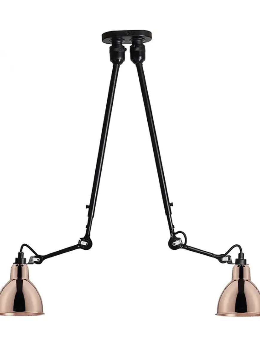 Nr. 302 dobbelt loftlampe fra Lampe Gras