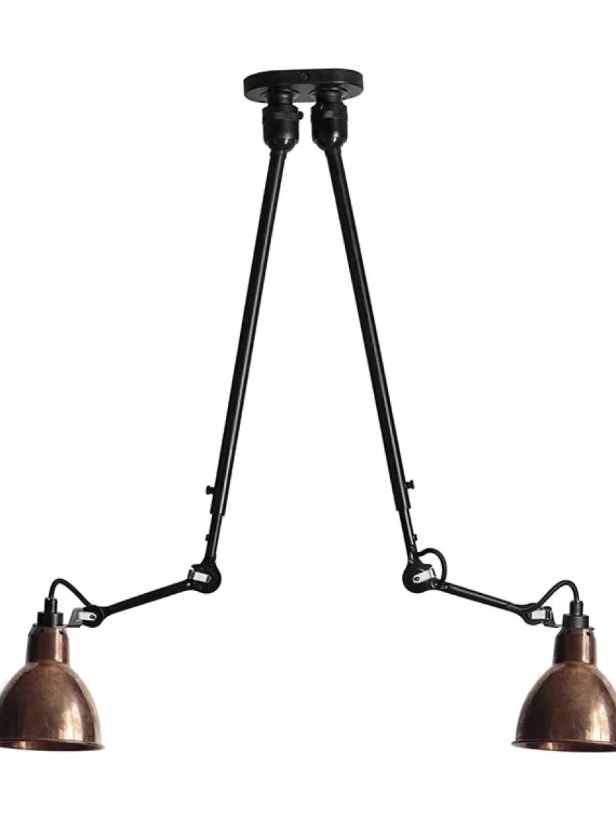 Nr. 302 dobbelt loftlampe fra Lampe Gras