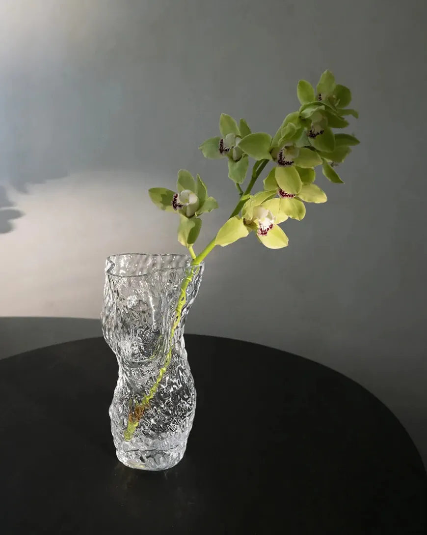 Ostrea Vase, klart glas fra Hein Studio