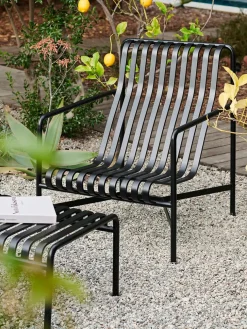 Palissade Lounge Chair High, sky grey fra Hay