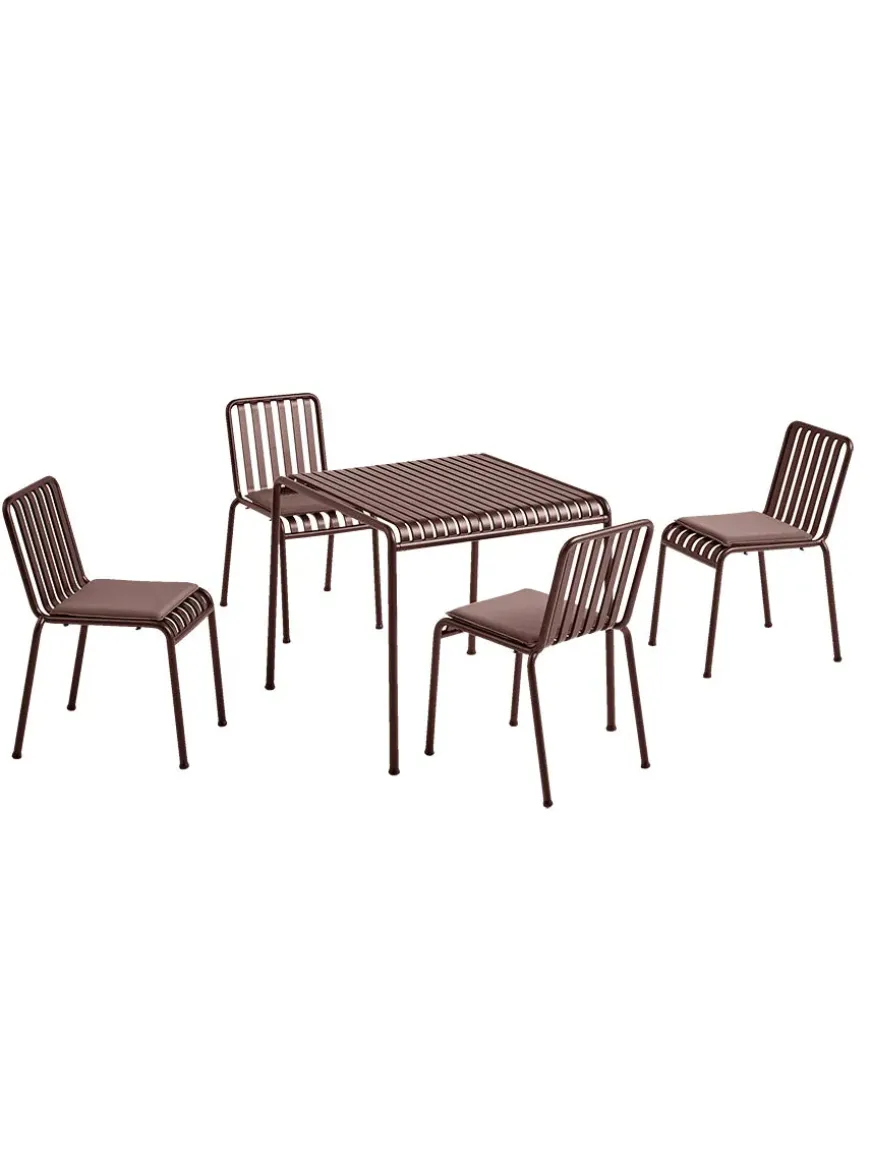 Palissade sæt, 4 stole og bord i anthracite fra HAY