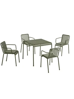 Palissade sæt, 4 stole og bord i anthracite fra HAY