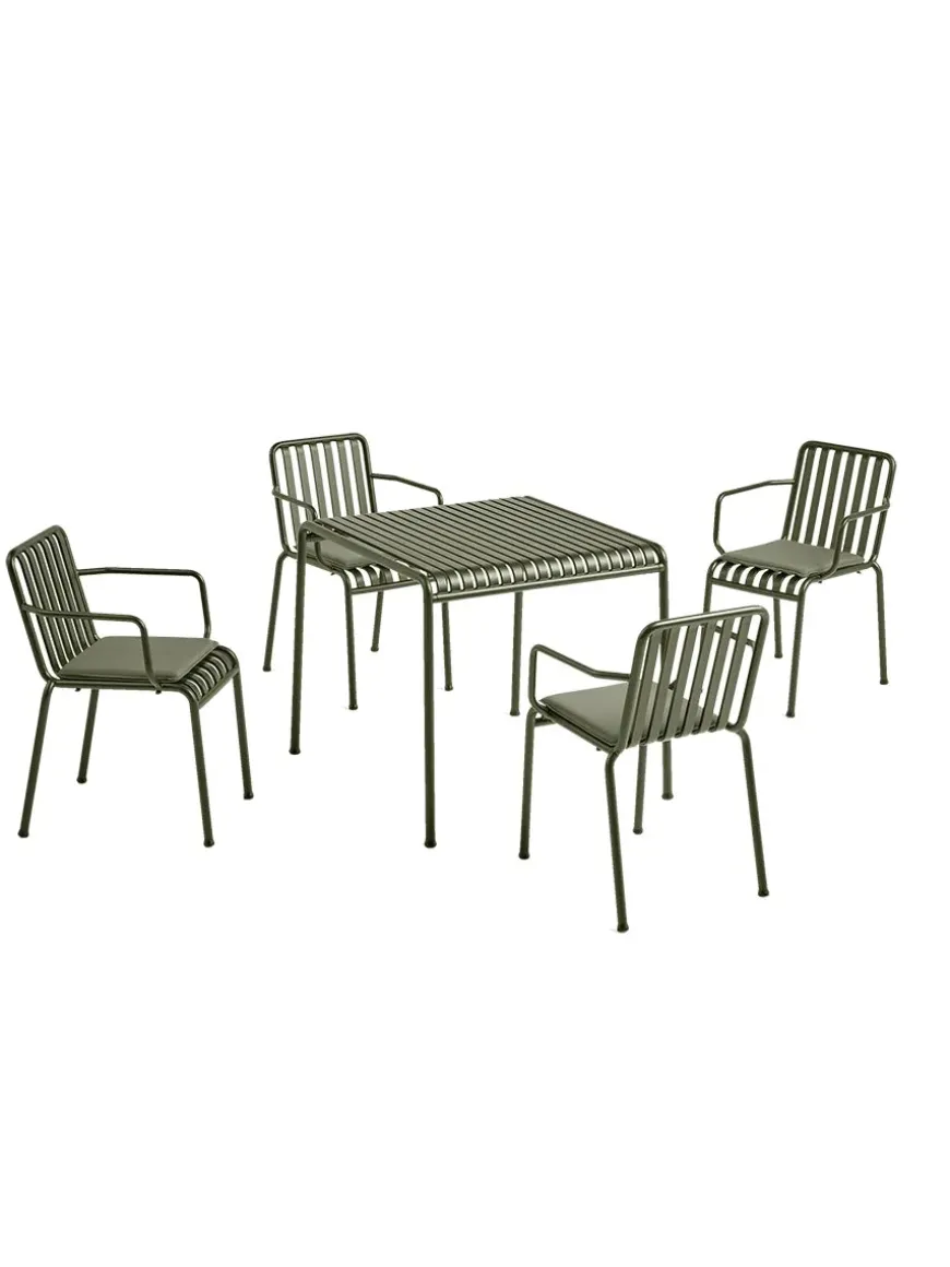 Palissade sæt, 4 stole og bord i anthracite fra HAY