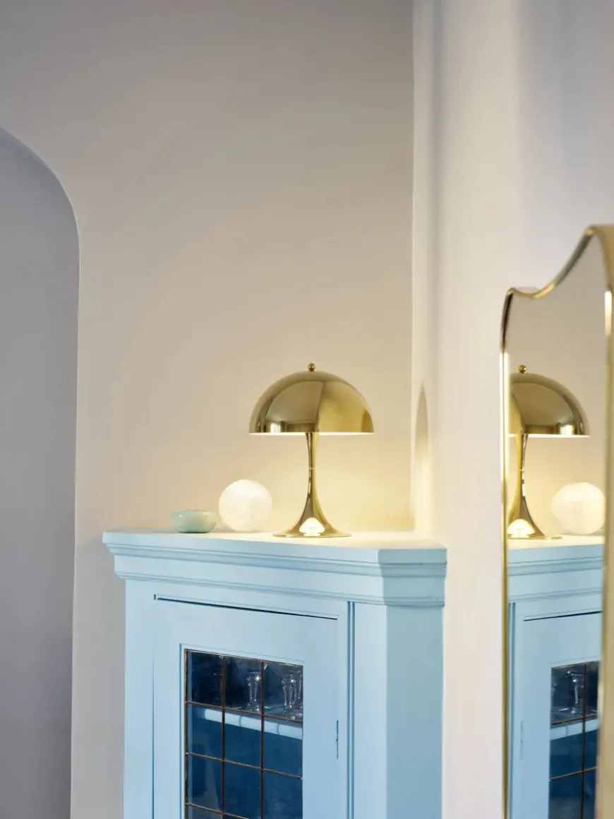 Panthella 250 bordlampe, orange af Verner Panton