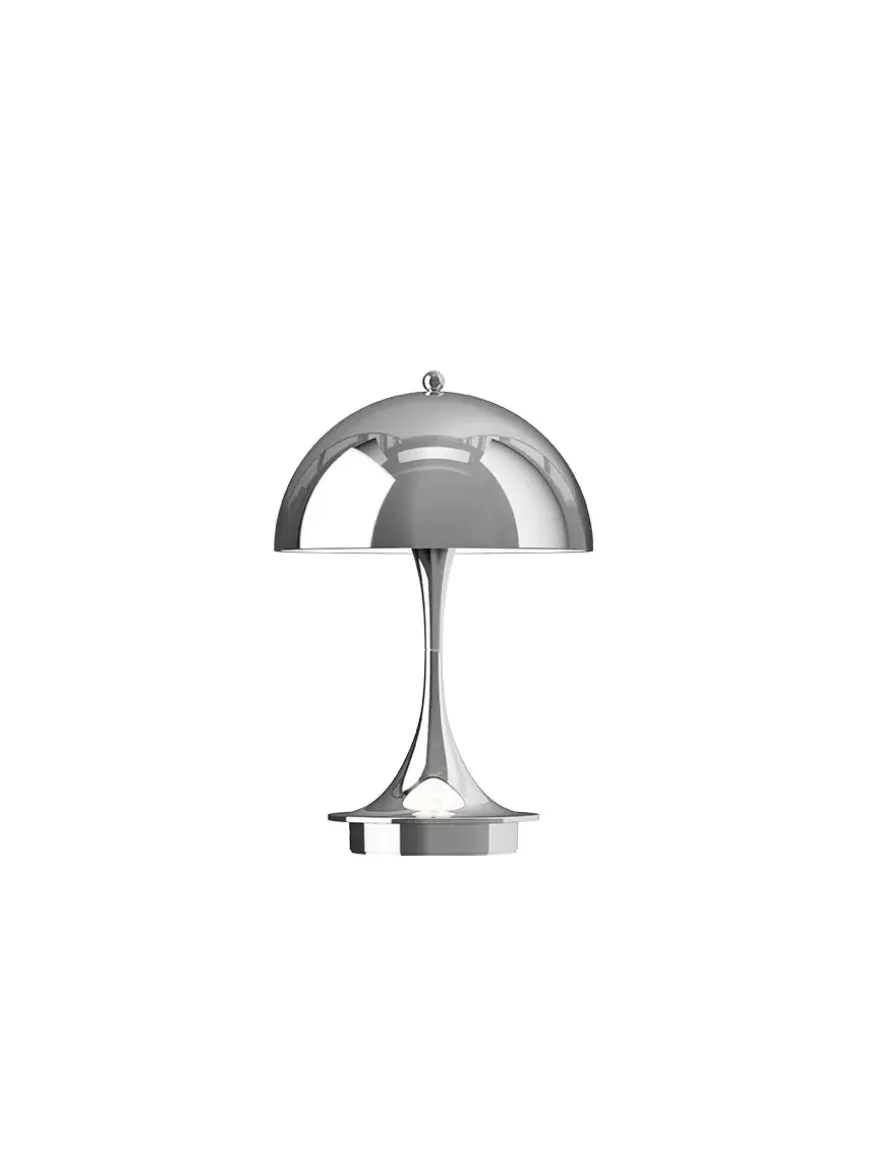 Panthella 160 Portable V3, chrome beige af Verner Panton