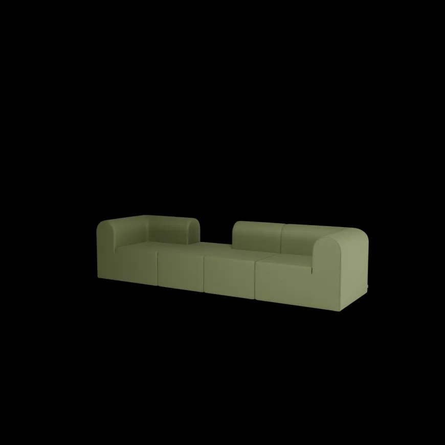 Paradigm 3-personers sofa med pouf venstre fra Montana