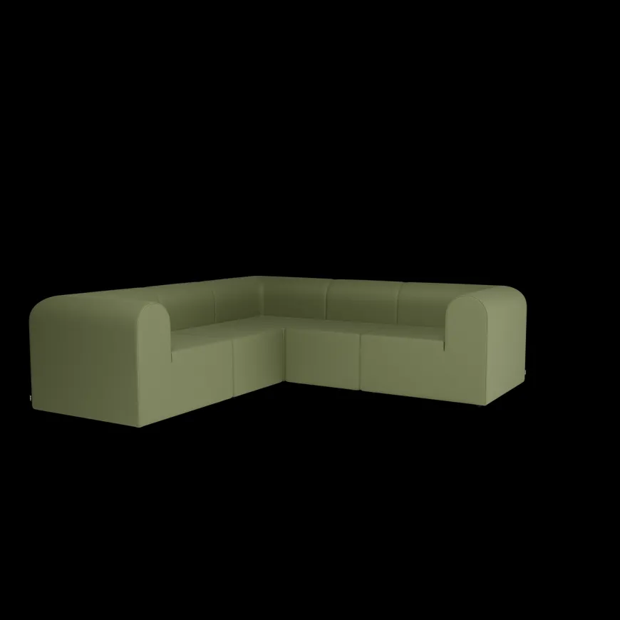 Paradigm 3-personers sofa med pouf venstre fra Montana