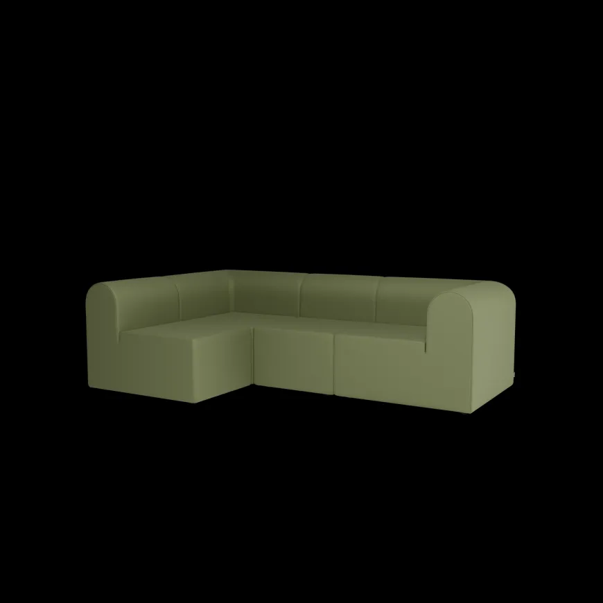 Paradigm 3-personers sofa med pouf venstre fra Montana